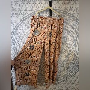 Christian Siriano Boho Floral Wide Leg Pants